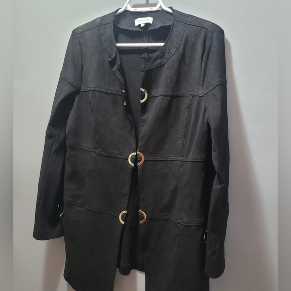 Marie Claire Black Blazer Light Jacket L - Picture 1 of 9